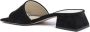 19v69 Italia Zwarte Leren Sandalen met 4cm Hak Black Dames - Thumbnail 2
