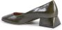 19v69 Italia Groene Leren Ballerina Schoenen met Hak Green Dames - Thumbnail 2
