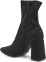 19v69 Italia Zwarte Stoffen Enkellaars met 9cm Hak Black Dames - Thumbnail 2
