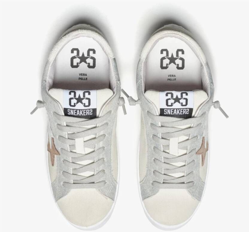 2Star Denim Star Sneakers met Witte Details