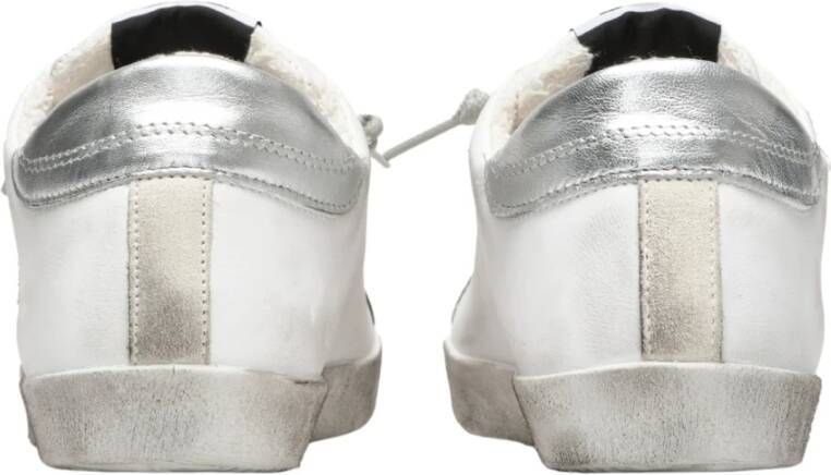 2Star Glitter Leren Sneakers Zilver Roze