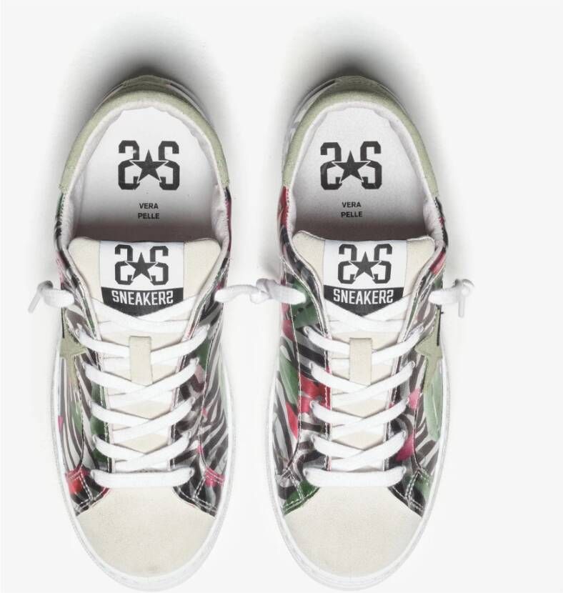 2Star Multicolor Prime Star Sneakers met groene en zwarte details