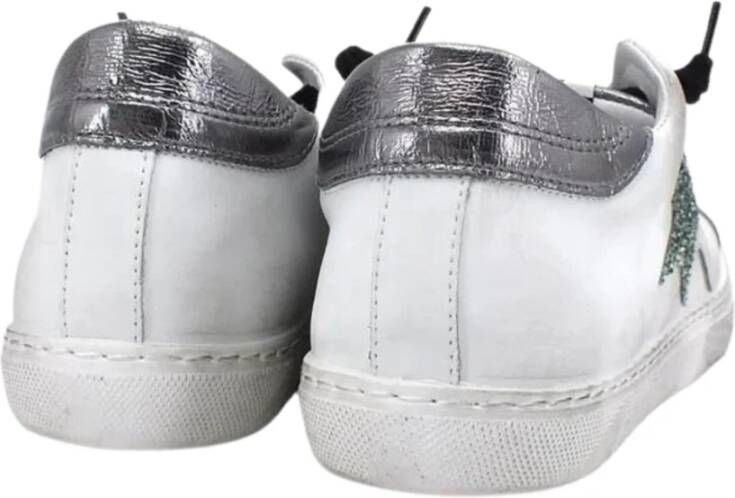2Star Witte Lage Top Leren Sneakers