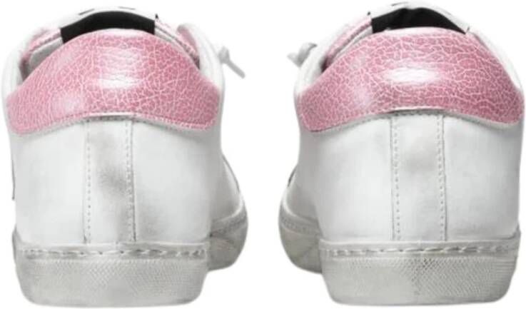 2Star Witte Lage Top Leren Sneakers