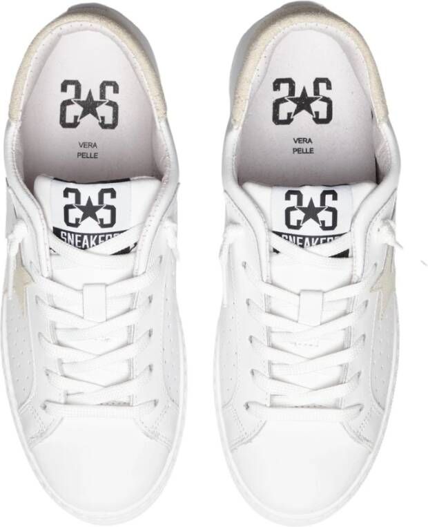 2Star Witte Leren Casual Sneaker Vrouwen