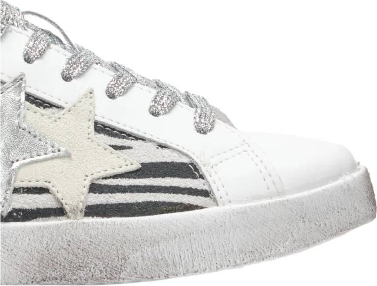 2Star Witte Leren Casual Sneaker Vrouwen