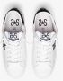 2Star Witte Leren Lage Sneaker met Glitterdetails en Zwart Leer - Thumbnail 2