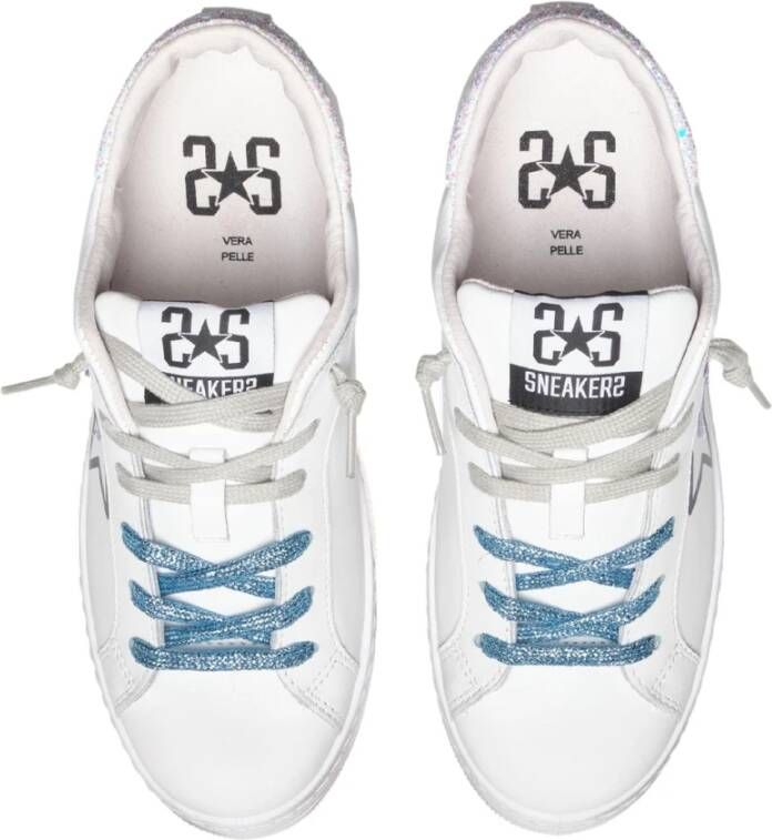 2Star Witte Leren Platform Sneakers voor Vrouwen
