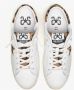 2Star Witte leren sneaker met bruine luipaardprint details - Thumbnail 2