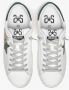 2Star Witte leren sneaker met groene en taupe leren details - Thumbnail 2