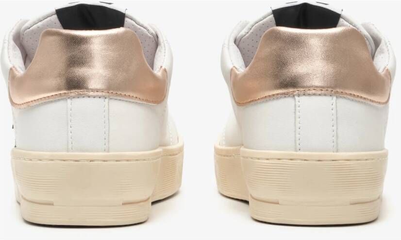 2Star Witte Leren Sneaker met Koper- en Groene Details
