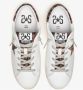 2Star Witte leren sneaker met roze luipaardprint details - Thumbnail 2