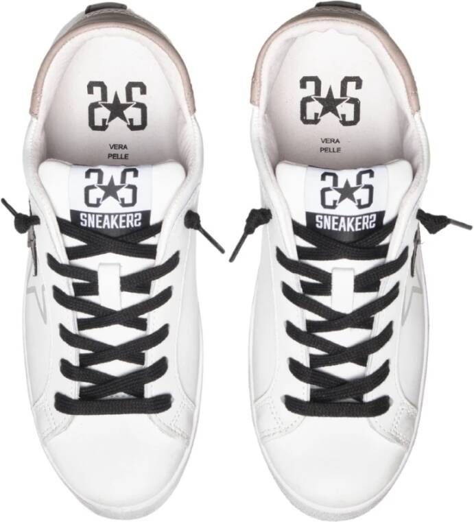 2Star Witte Leren Sneakers Elegant Comfort