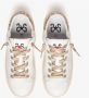 2Star Witte leren sneakers met gouden glitterdetail - Thumbnail 2