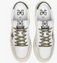 2Star Witte Leren Sneakers met Militair Groene Details - Thumbnail 2