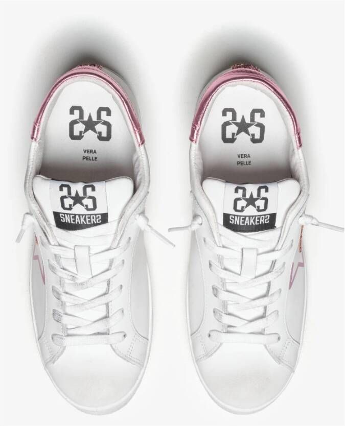 2Star Witte Leren Casual Sneaker Vrouwen - Foto 2
