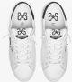2Star Witte leren sneakers met zwarte glitterdetails - Thumbnail 2