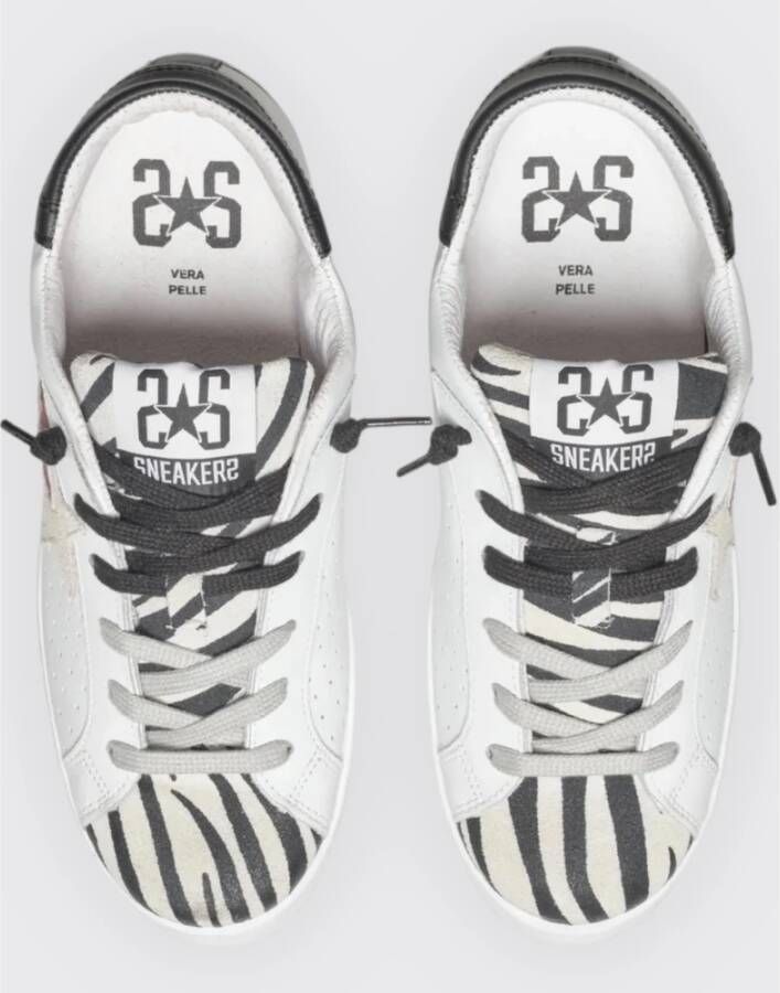 2Star Zebra Print Sneakers met Witte Neus