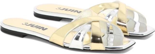 3Juin Antonia Gala Leren Sandalen Gray Dames