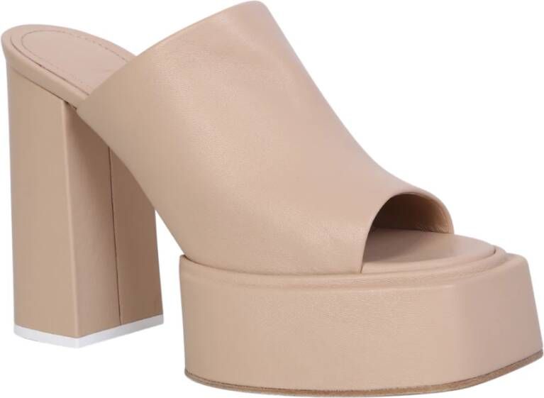 3Juin Beige suede Platform mules by ; bold and anticonceptual they show the brand more innovative and youthful side Beige Dames