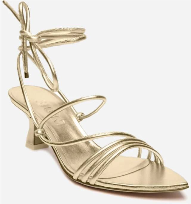 3Juin Dafne Shine Leren Sandalen Yellow Dames