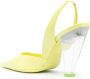 3Juin Gele Leren Pumps met Puntige Neus - Thumbnail 2