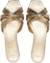 3Juin Gouden leren sandalen met gelamineerde afwerking - Thumbnail 2
