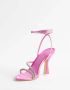 3Juin Kristalband Hoge Hak Sandalen Pink Dames - Thumbnail 3