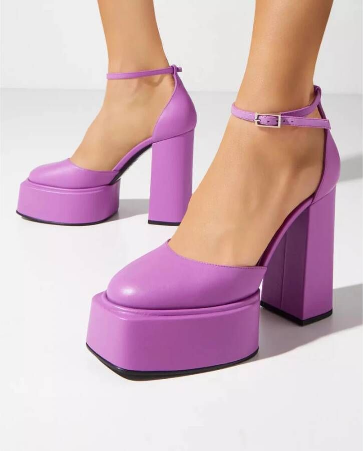 3Juin Paarse Plateauhakken Elegante Schoenen