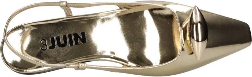 3Juin Platte schoenen Gouden