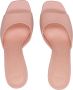 3Juin Roze Leren Sandalen met Brede Hak - Thumbnail 2