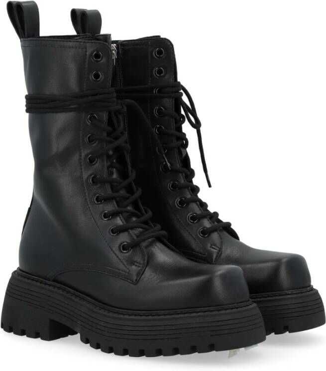 3Juin Zwarte Oxford-schoenen voor vrouwen Black Dames