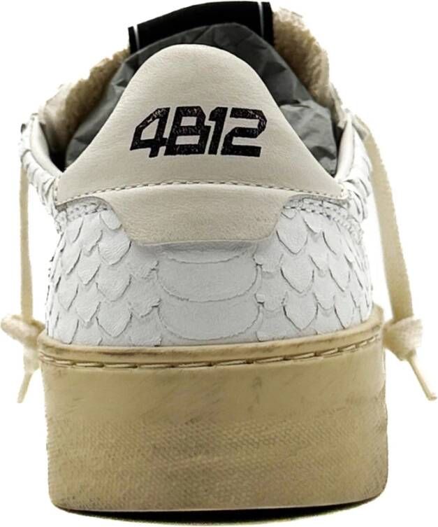 4B12 Sneakers Trendy Blauw White Dames
