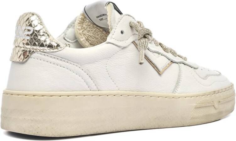 4B12 Sneakers Trendy Blauw White Dames
