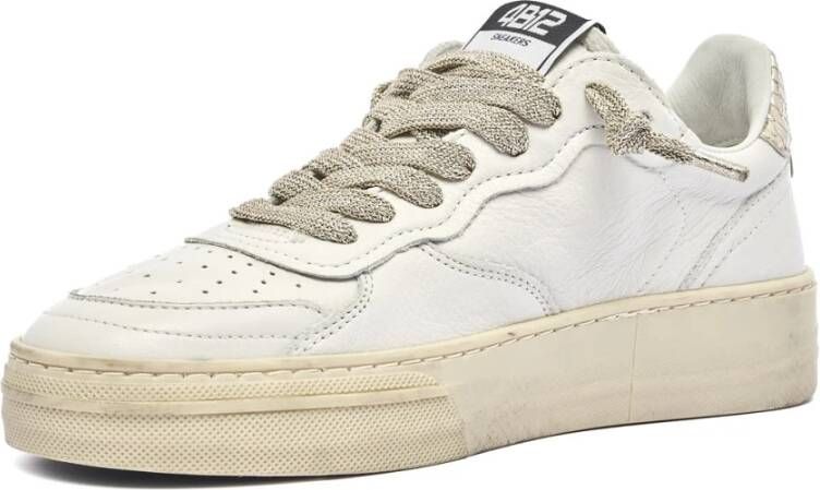 4B12 Sneakers Trendy Blauw White Dames