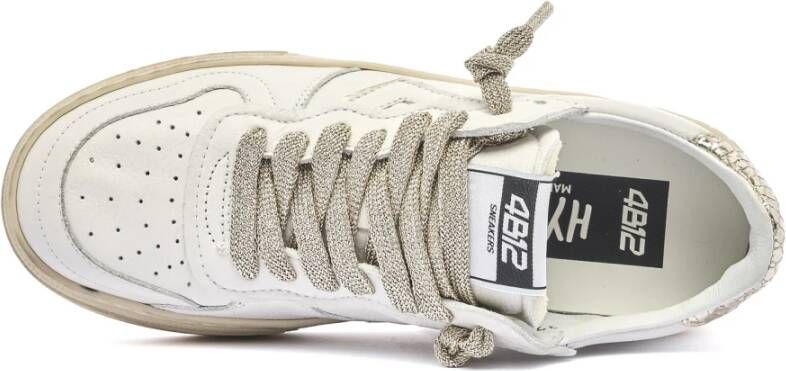 4B12 Sneakers Trendy Blauw White Dames