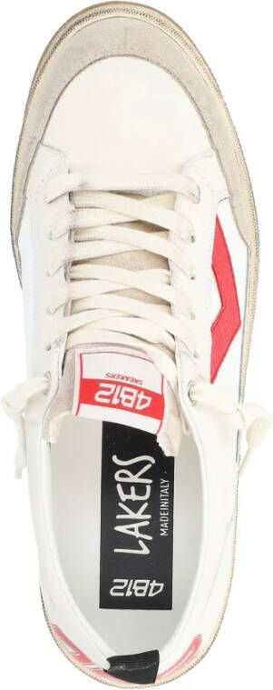 4B12 Witte Rode Lakers-002 Sneakers