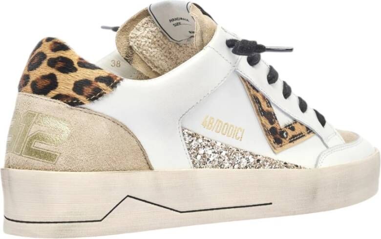 4B12 Sneakers Trendy Blauw White Dames