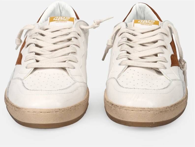 4B12 Sneakers Trendy Blauw White Heren