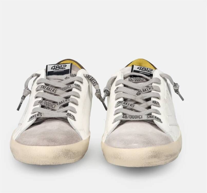 4B12 Sneakers Trendy Blauw White Heren