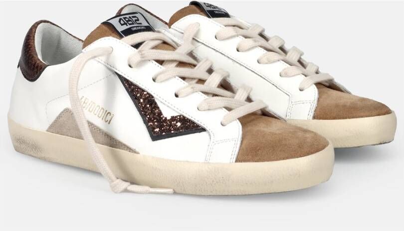 4B12 Sneakers Trendy Blauw Multicolor Dames