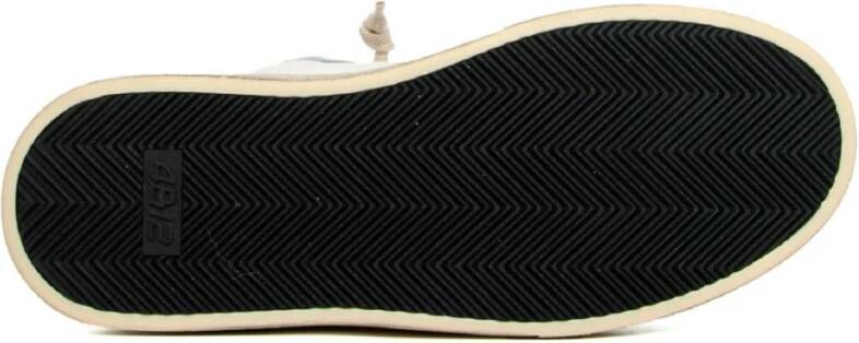 4B12 Sneakers Trendy Blauw White Dames