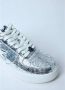 A Bathing APE Metallic Logo Leren Sneakers Gray Heren - Thumbnail 3
