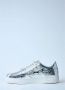 A Bathing APE Metallic Logo Leren Sneakers Gray Heren - Thumbnail 4