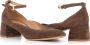 A. Bocca Bruin Leren Vierkante Neus Hakken Brown Dames - Thumbnail 3
