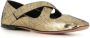 A. Bocca Gouden platte schoenen met hartuitsnijding elastische banden Yellow Dames - Thumbnail 3