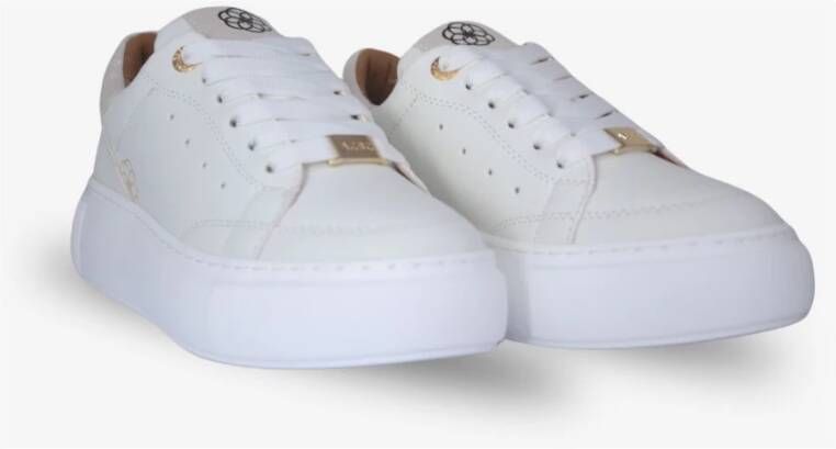 Acbc Glitter Phyton Damesneakers Platform White Dames