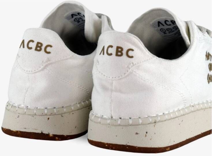Acbc Witte Canvas Sneakers Zachte Katoen Zijlogo White Heren