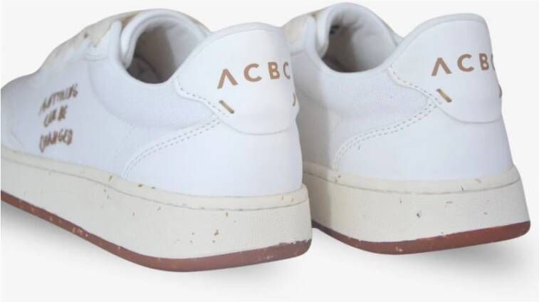 Acbc Witte Dubbele Stof Sneakers White Dames