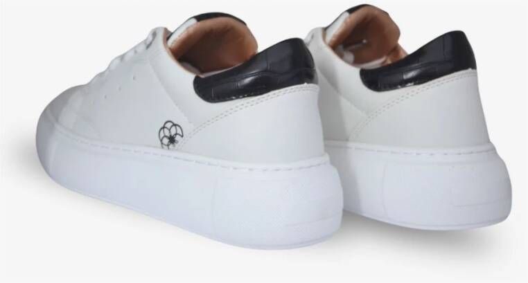 Acbc Zwarte Kokosnoot Glanzende Sneaker White Dames